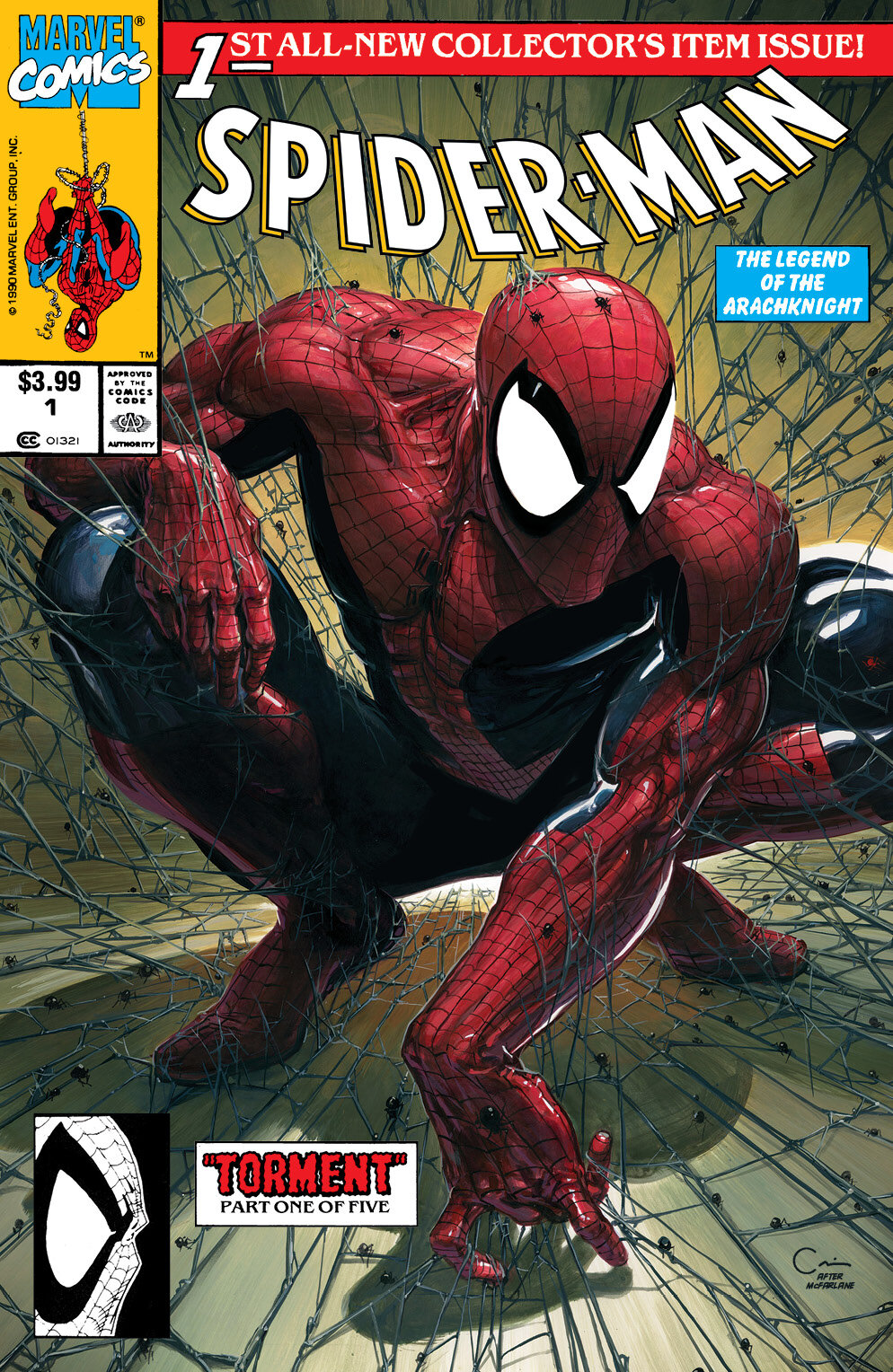 Spider-Man #1 Facsimile Clayton Crain Variant — SCORPION COMICS/CONTINUE  SHOPPING
