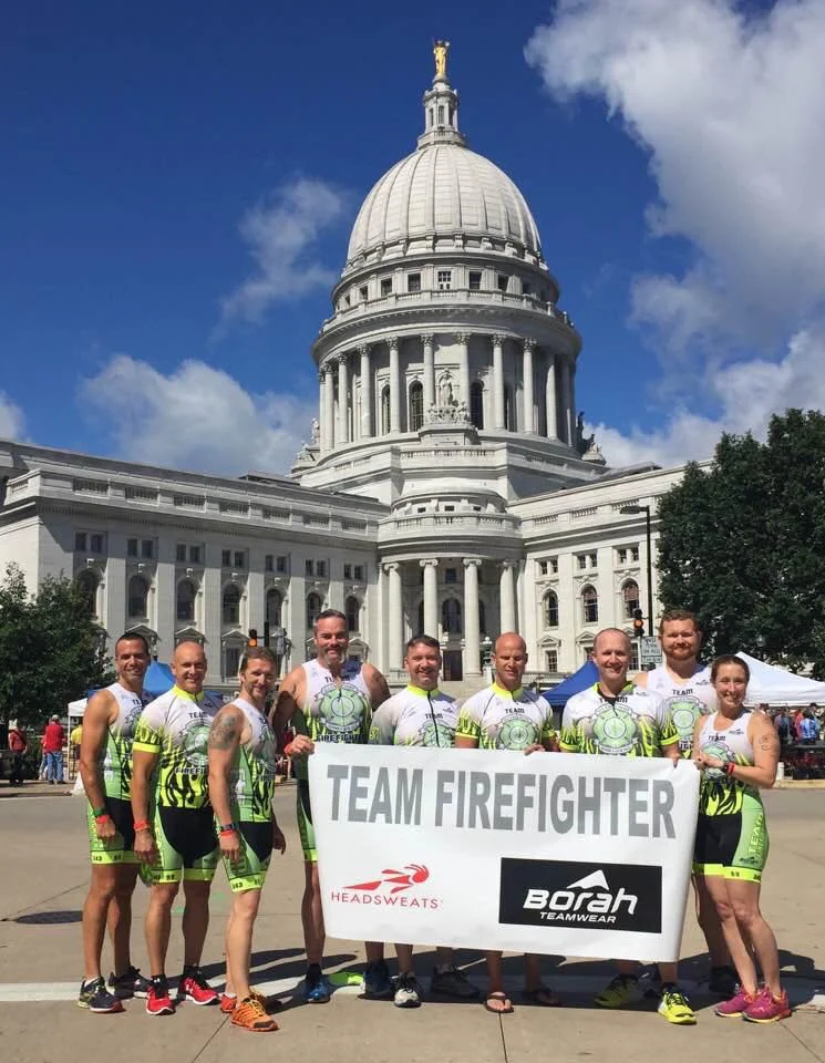 Team Firefighter taking on Ironman Wisconsin