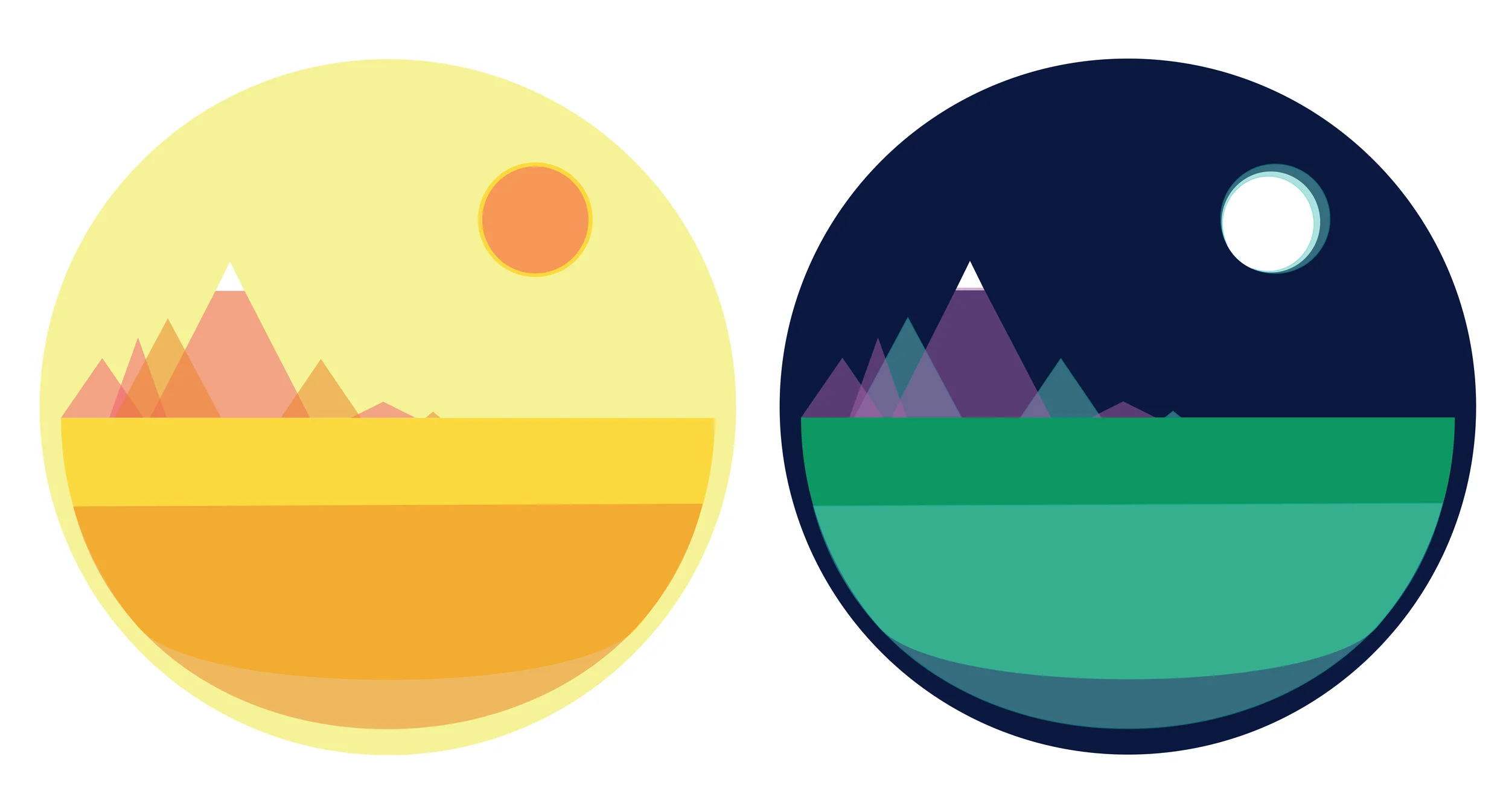 Day/Night Screen print design