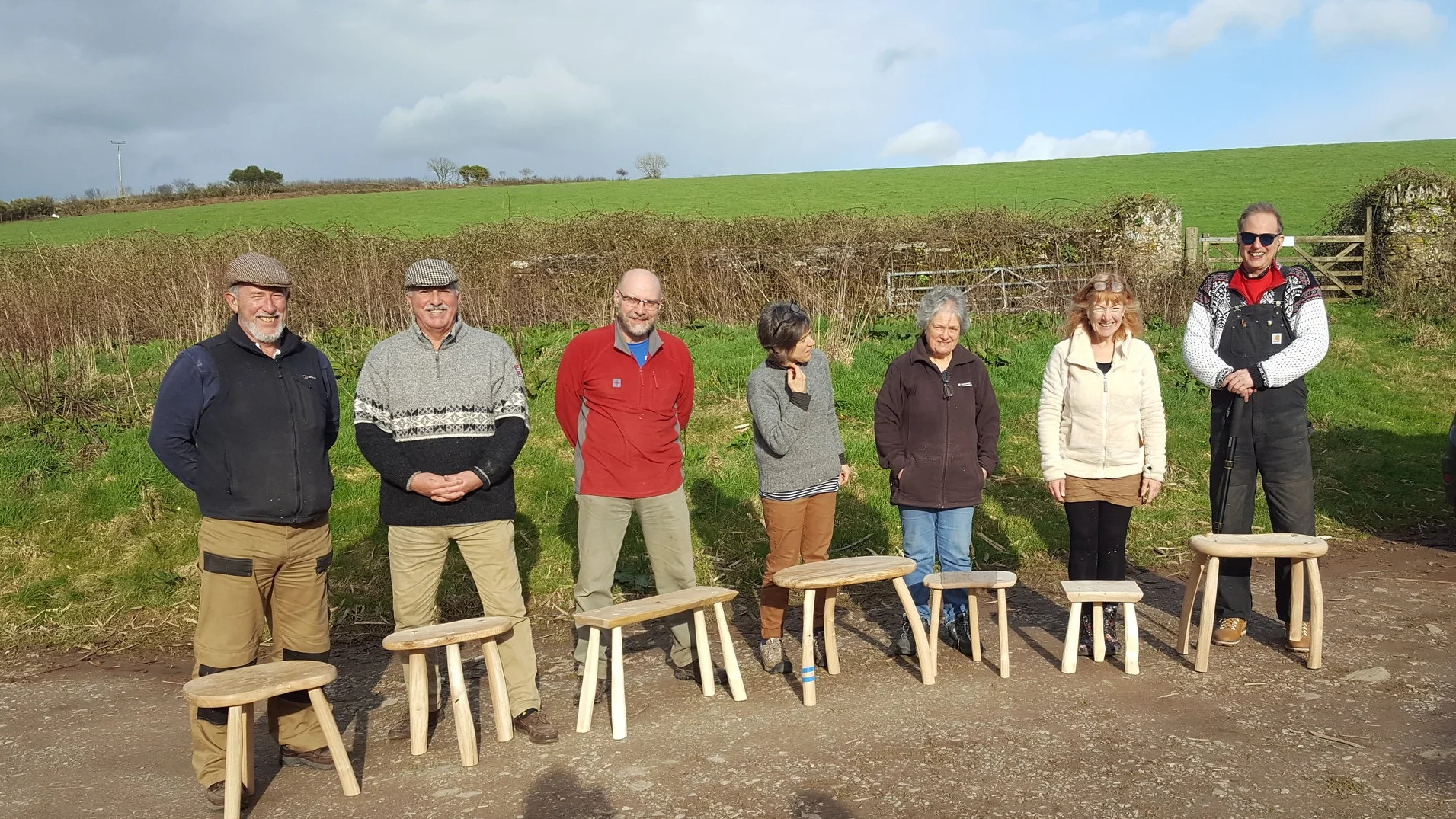 Final pieces and happy faces! There is a profound sense of satisfaction at taking such basic raw materials and turning them into treasured pieces of furniture.