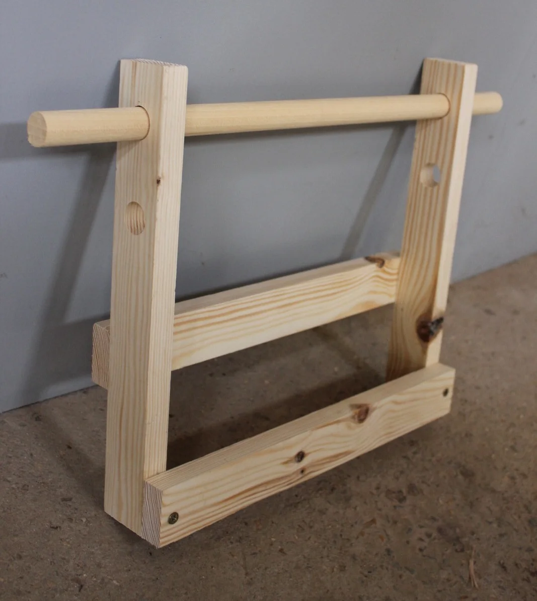 Child's shave horse footrest