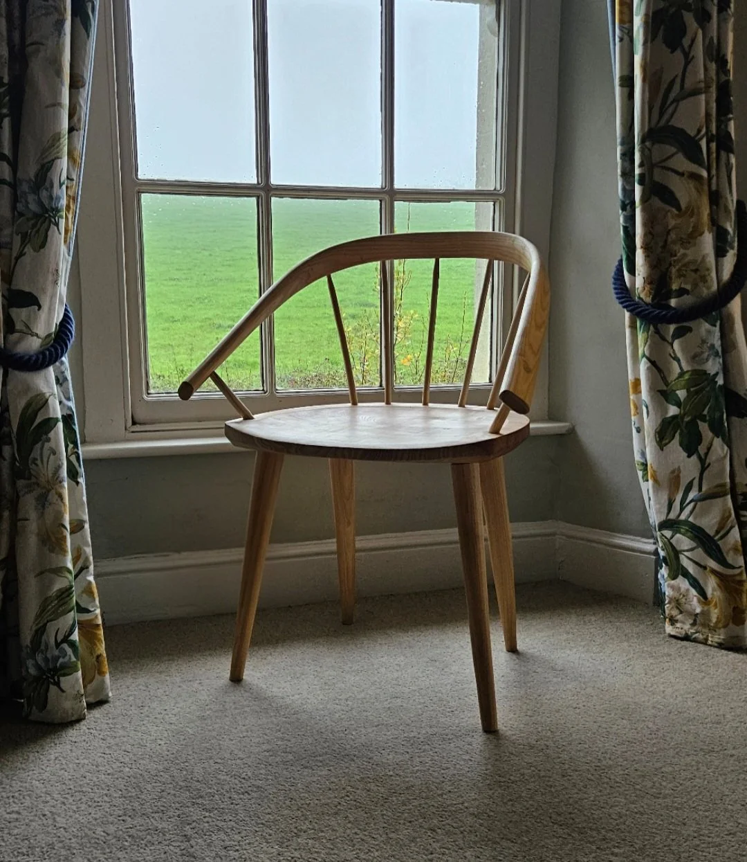 Discover the handmade Salix Dining Chair by Peter Lanyon. Crafted in Devon UK from sustainable wood. Perfect for dining areas, kitchens and living spaces.