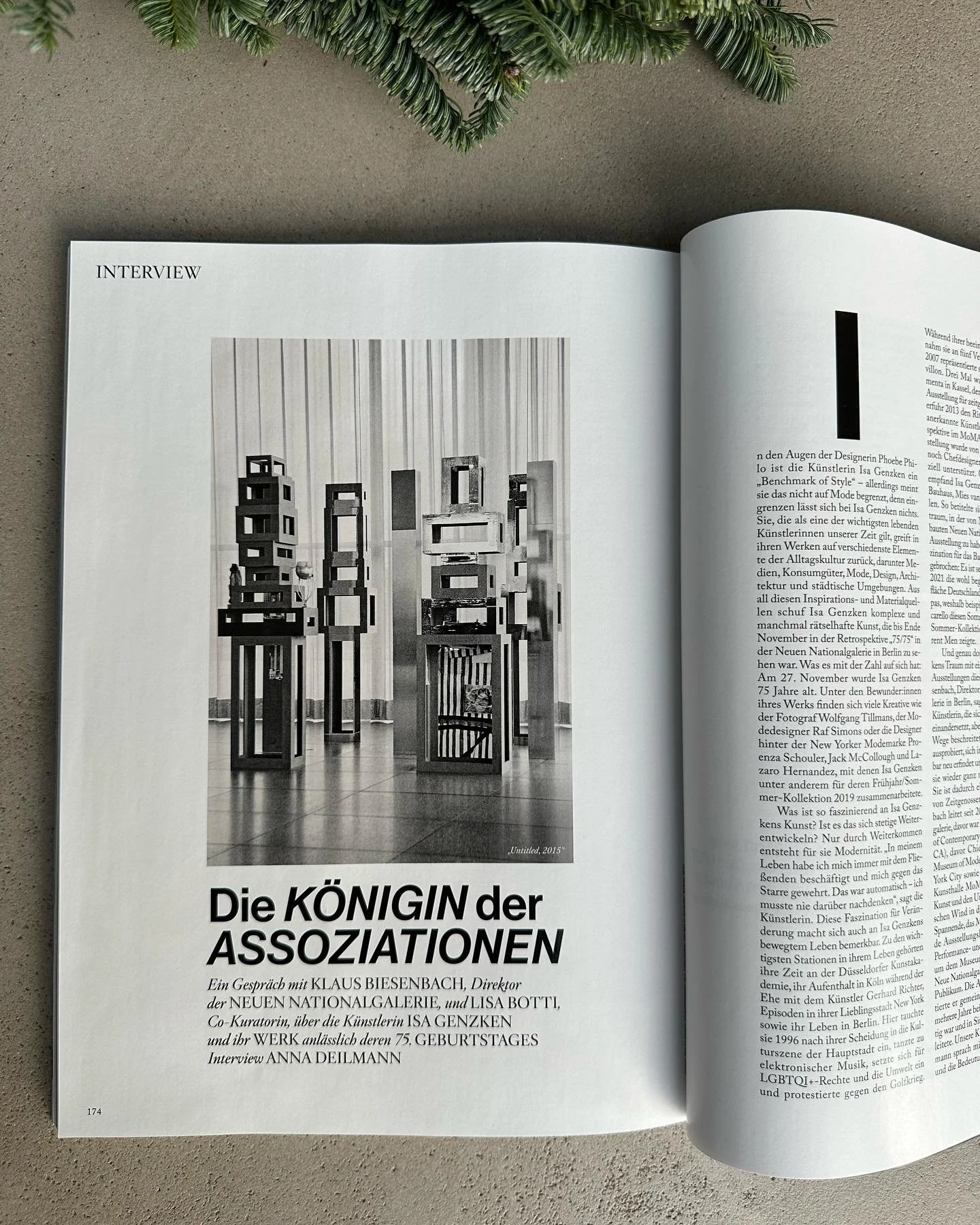 OUT NOW !

Find my text and interview with @klausbiesenbach and @lisa_botti_ on the work of #isagenzken in the latest issue of @voguegermany #coverstory 

@neuenationalgalerie 
@_kerstinweng 
@gretaelisahofer 
@julia_noni