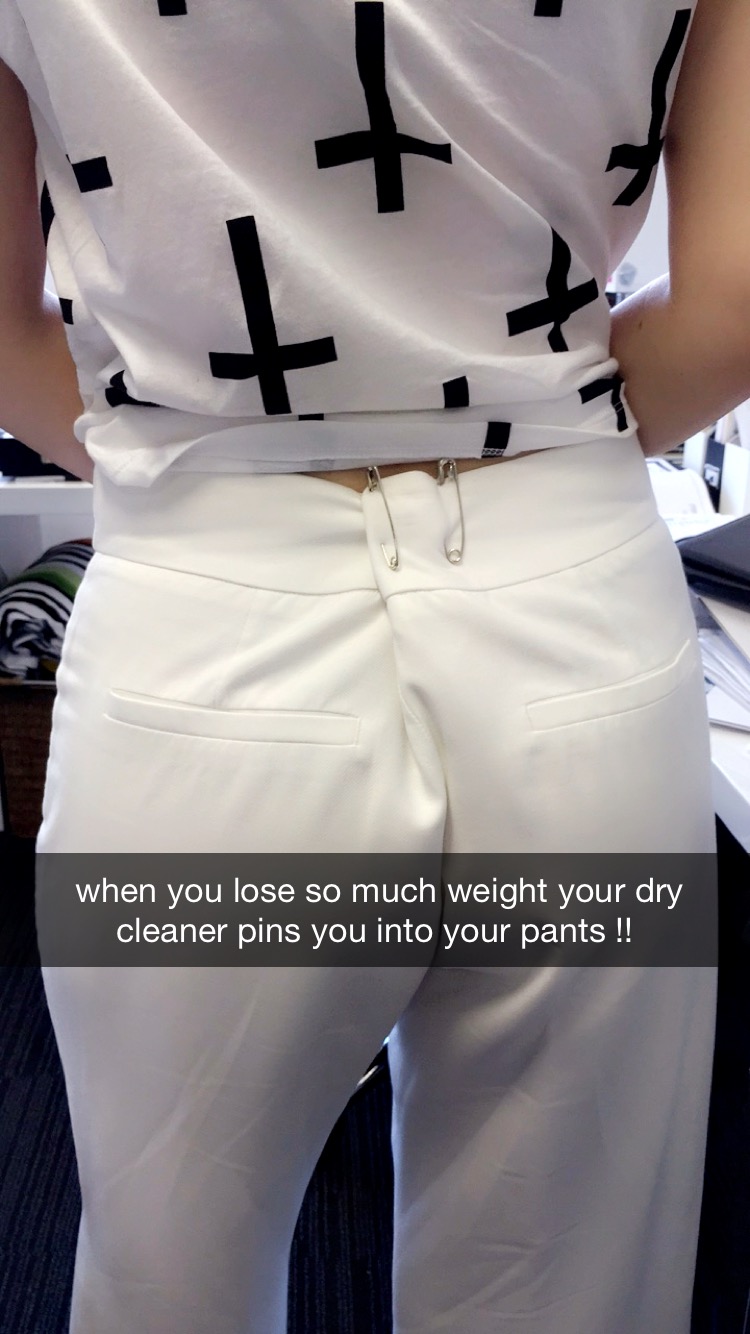 Fashion week outfits had to be pinned as I ended up dropping a dress size quicker than originally planned. Thanks to Julia and Anne at Lawrence Dry Cleaners in Double Bay for pinning me in! 