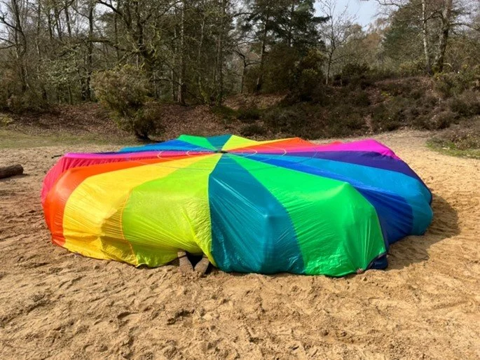 A Messy Easter activity in the sandpit on Hambledon Common
