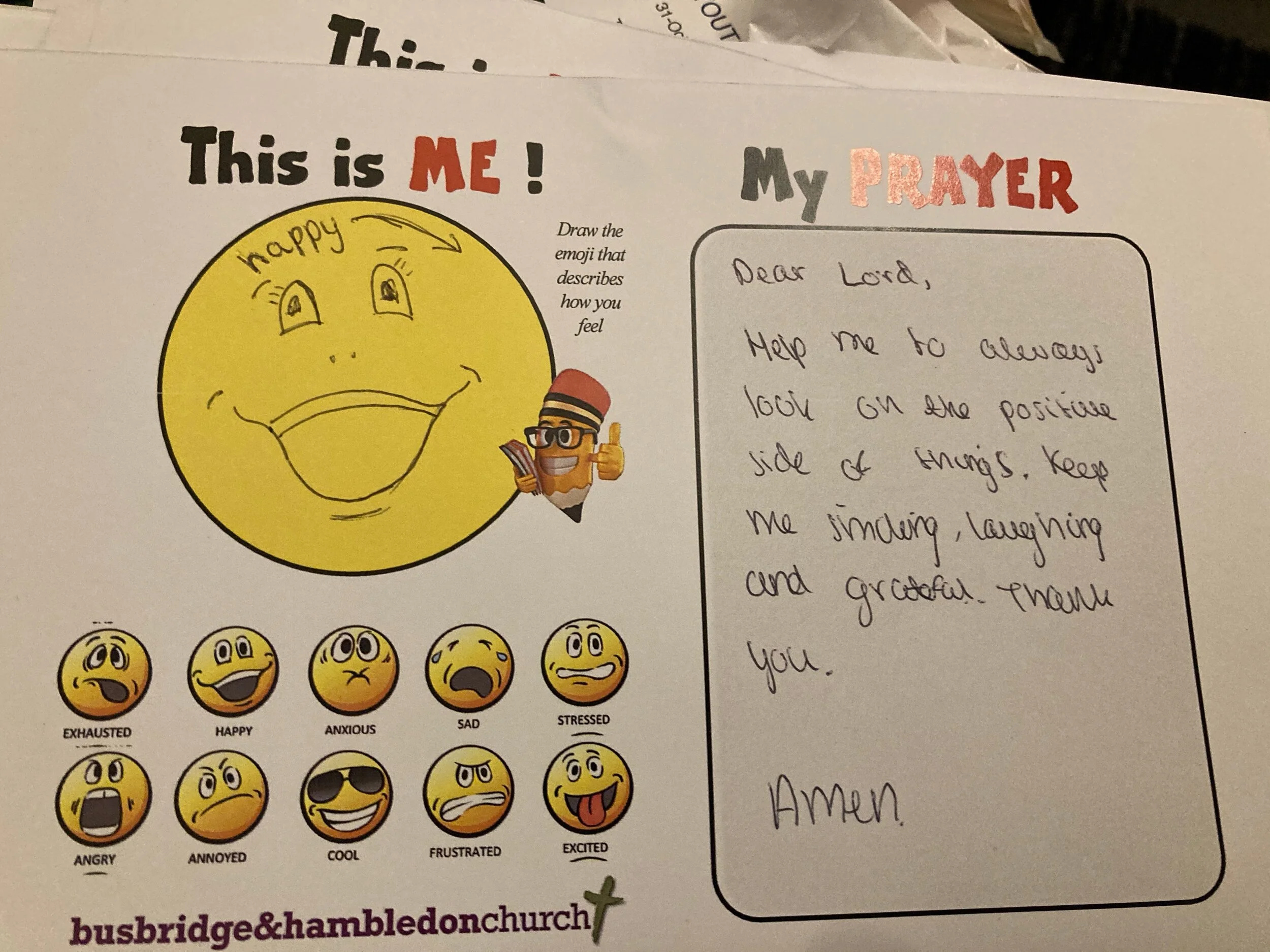  My Prayer - Light Party activity 