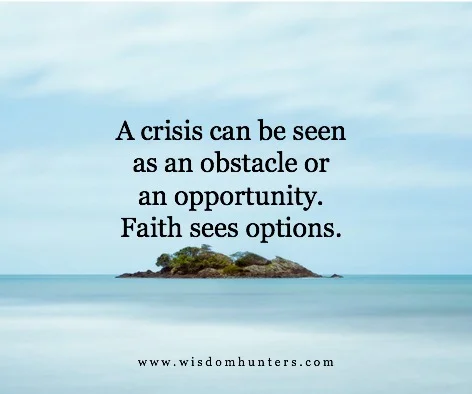 Faith sees options
