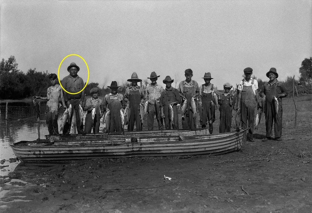 Jasper Saunkeah in Oklahoma, 1930s. See a photo gallery from Saunkeah's time in Oklahoma here .