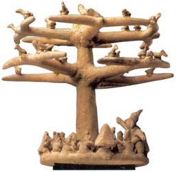 A world tree carving.