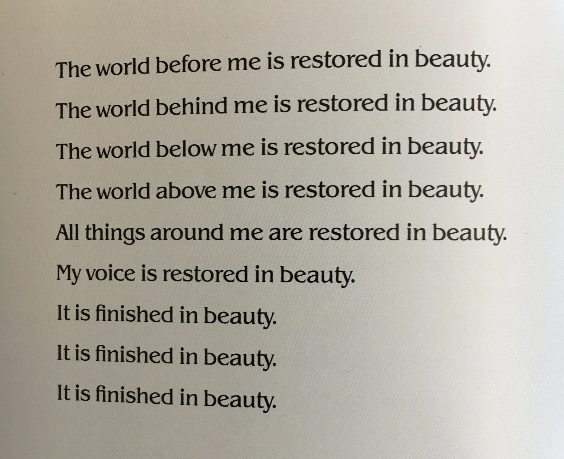 Navajo Prayer for Change