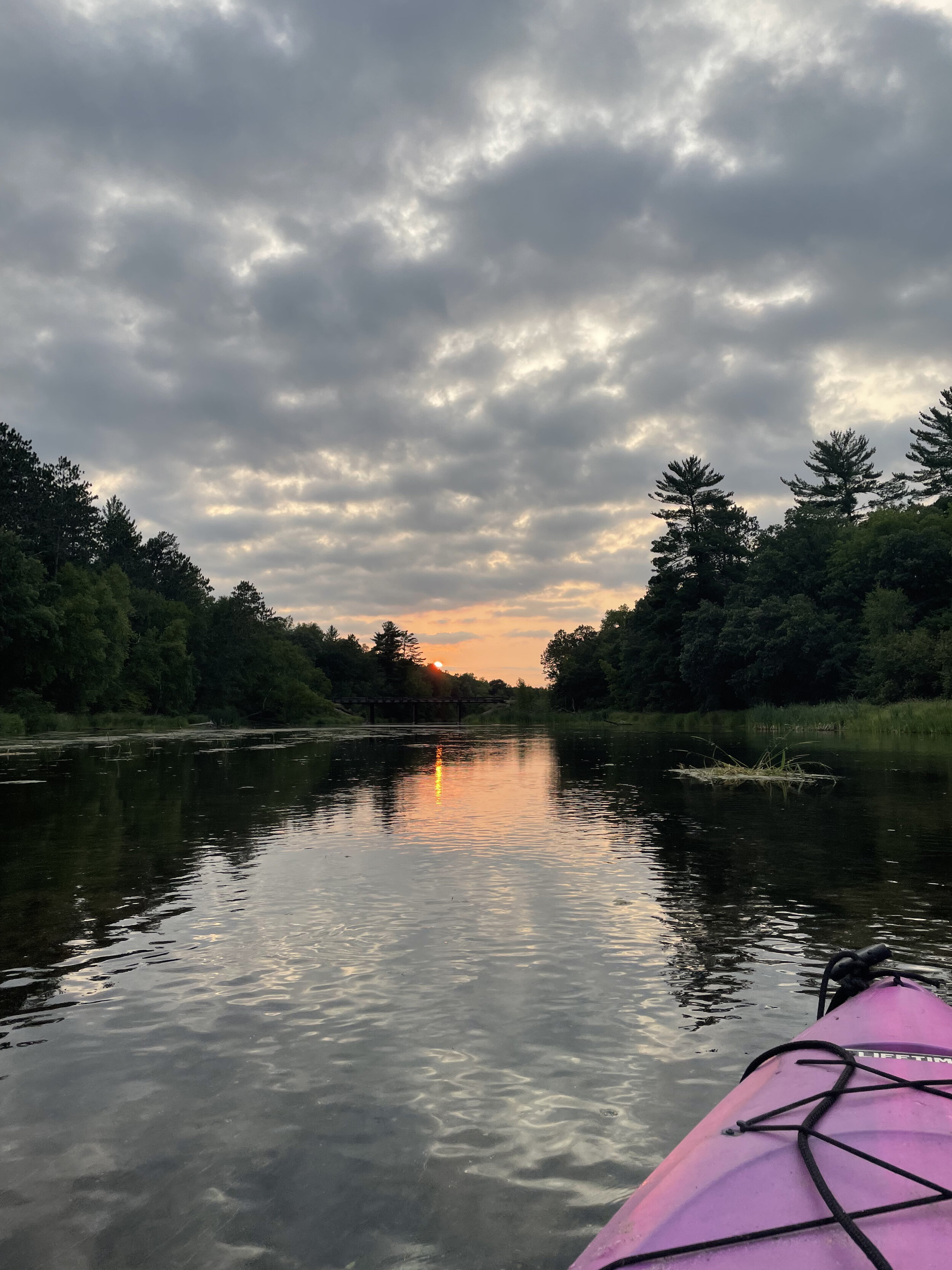 The Shell River at sunset