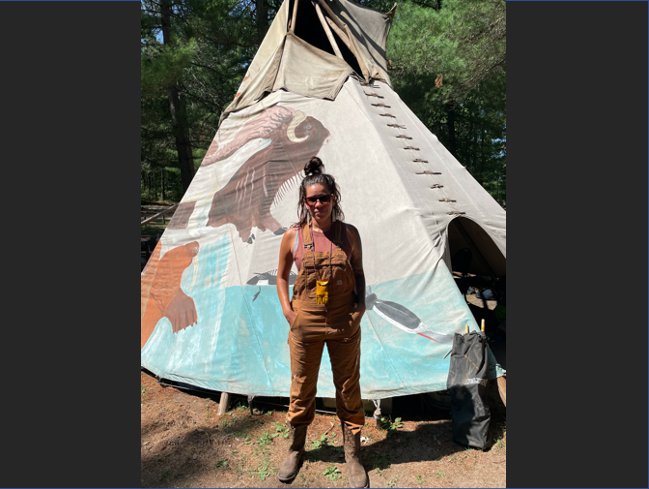 Amber at the Shell River Camp