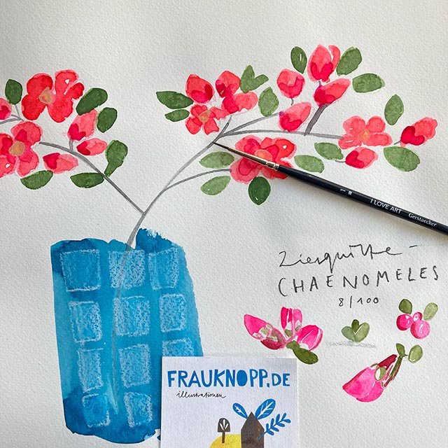 frauknopp-100dayproject-aquarell-zierquitte.jpeg