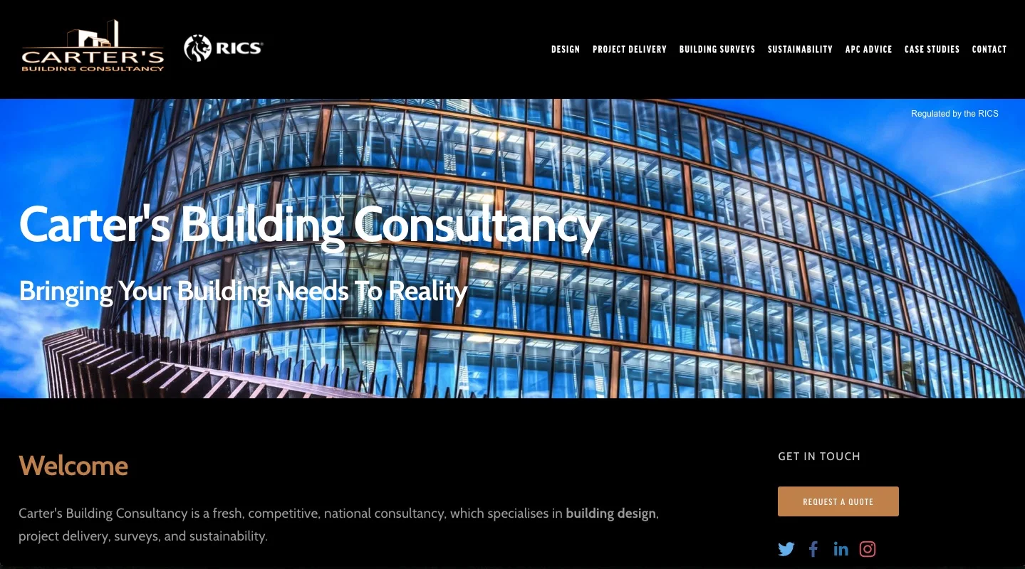 New Website - Carter's Building Consultancy