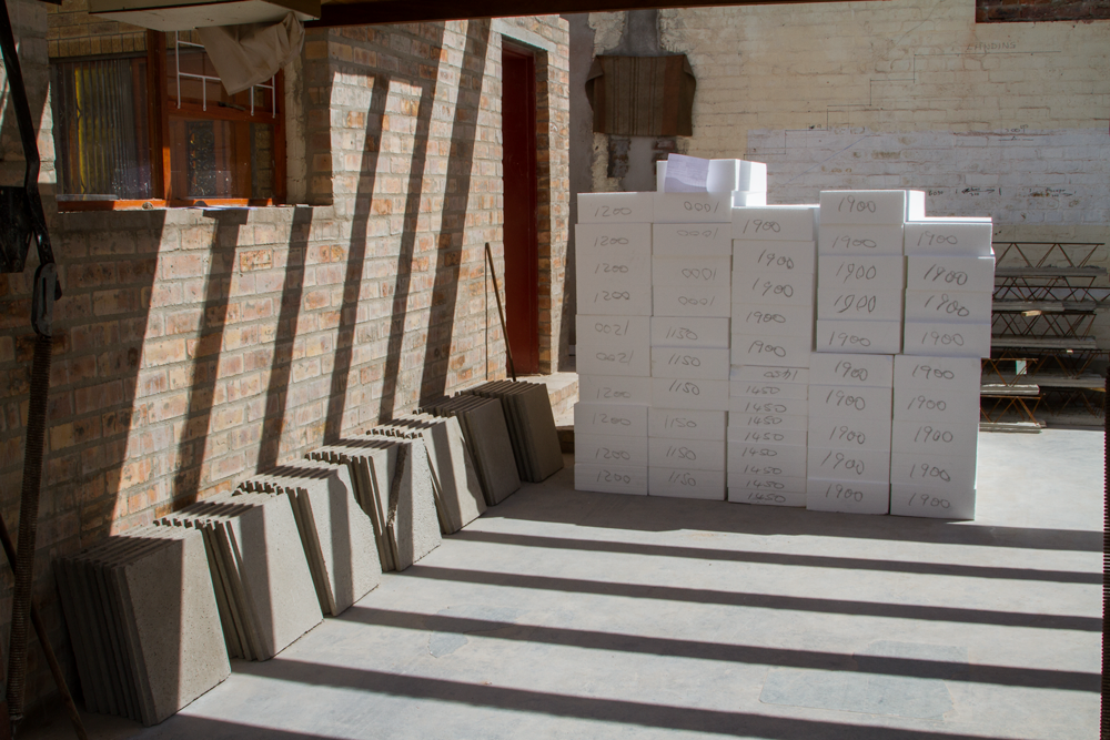 polystyrene blocks arrive to site already cut to allow no wastage
