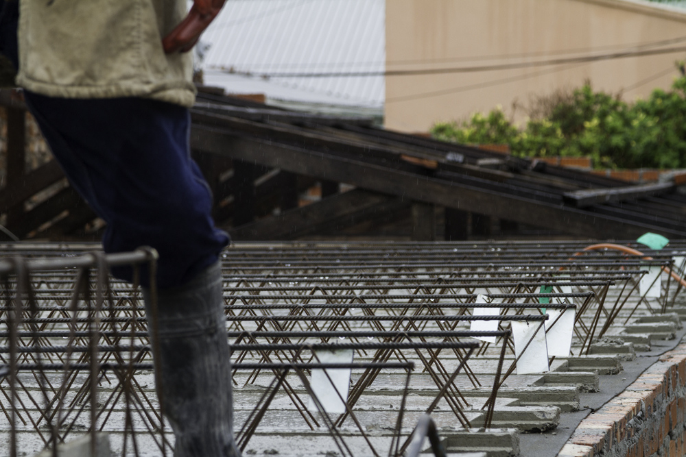 once installed the precast roof slab is walkeable