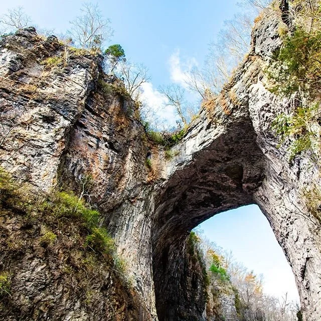 On New Year's day all of Virginia's national parks were free to enter so me and my mom decided to take a day trip to Natural Bridge State Park in Rockbridge County, VA. 
We hiked along the Cedar Creek Trail, stood under the bridge for what felt like 