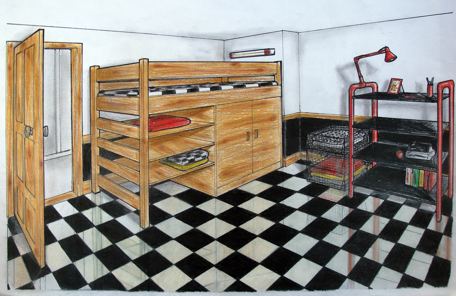 Imagined Checkered Interior 