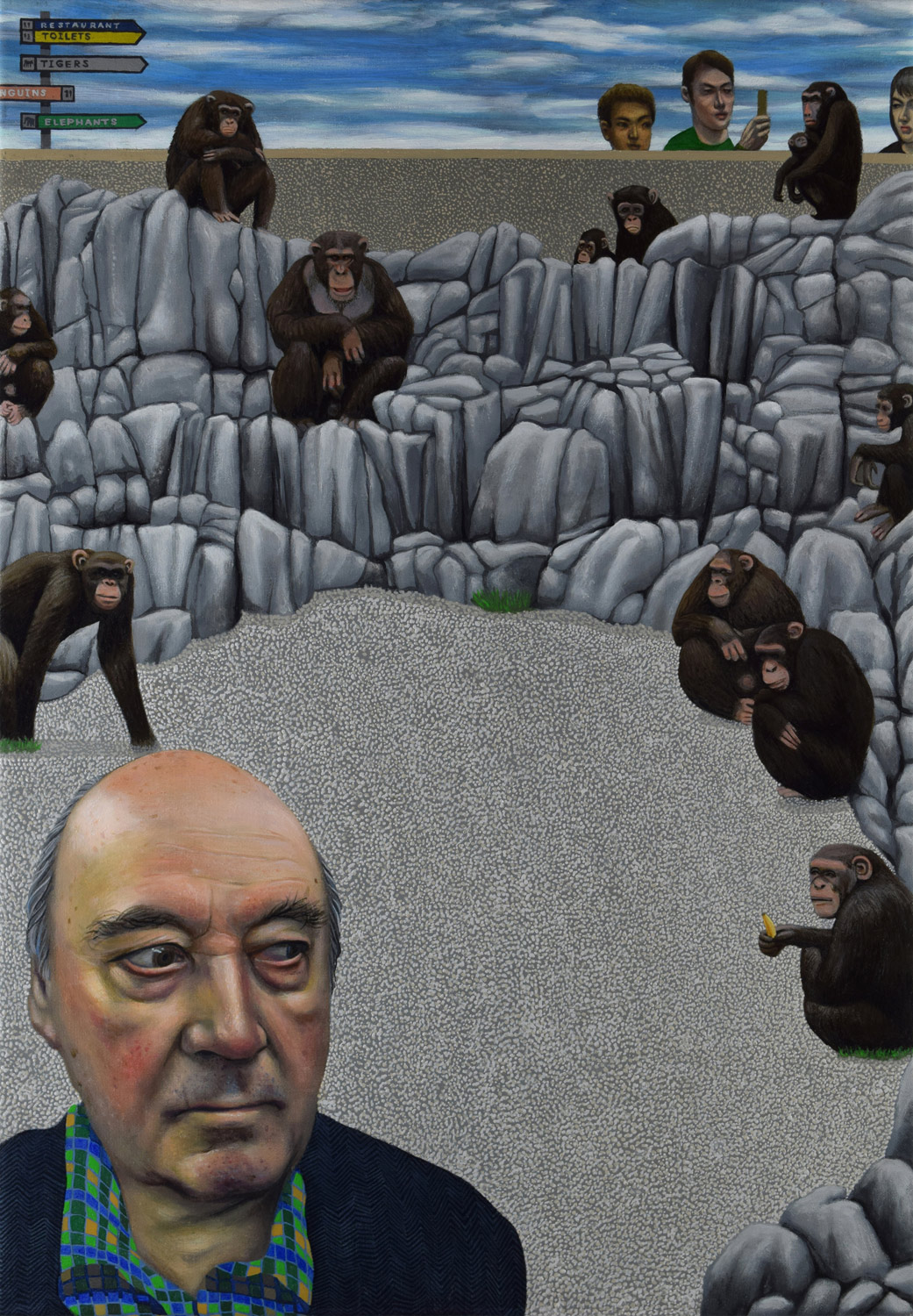 Zoologist Desmond Morris and The Monkey Pen