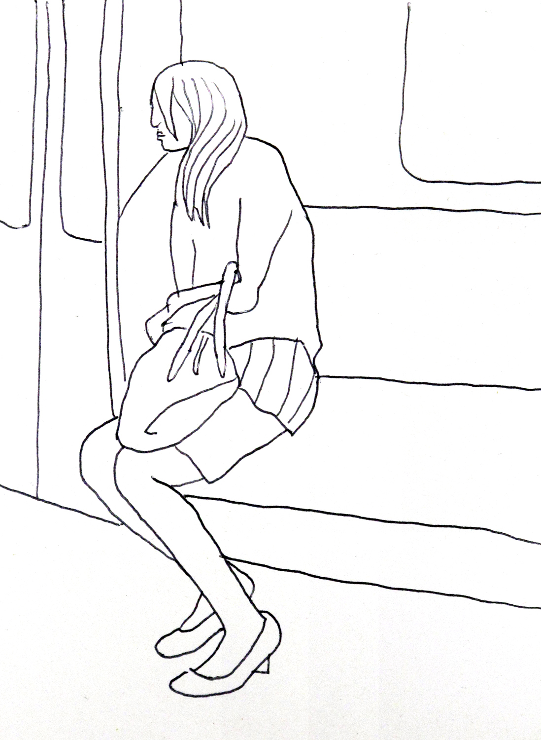 Sketch made on a Tokyo Train.
