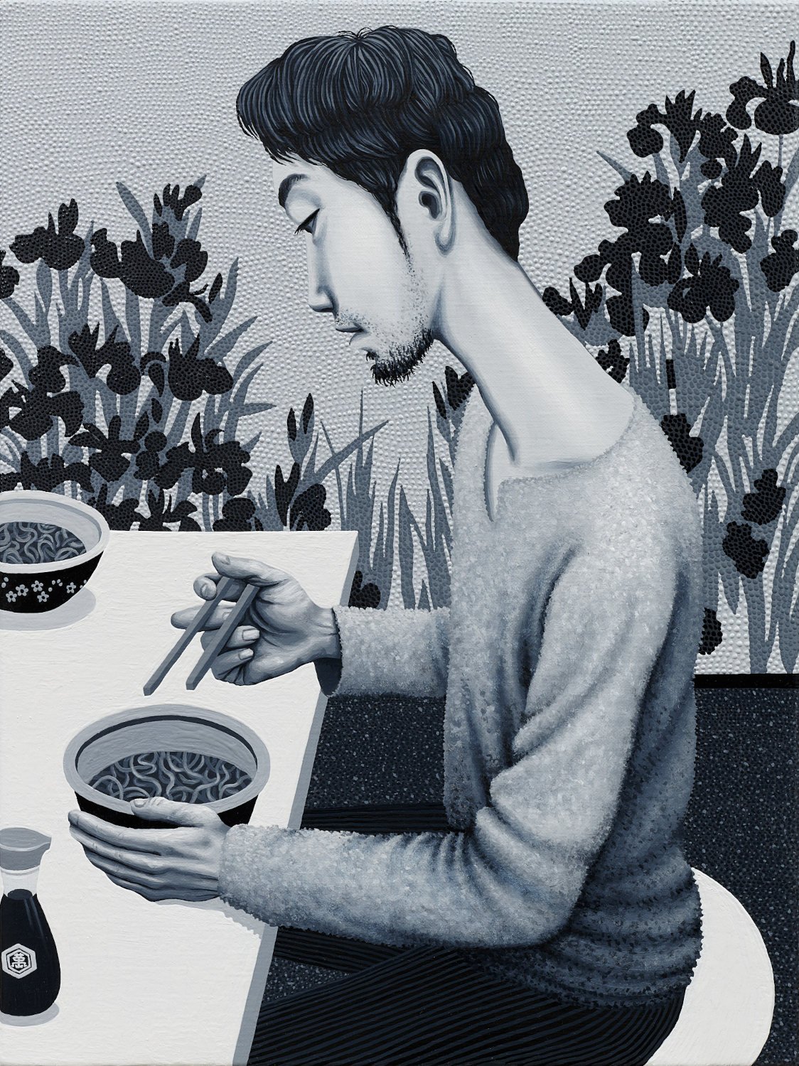 noodles irises chopsticks japan painting - carl randall.jpg