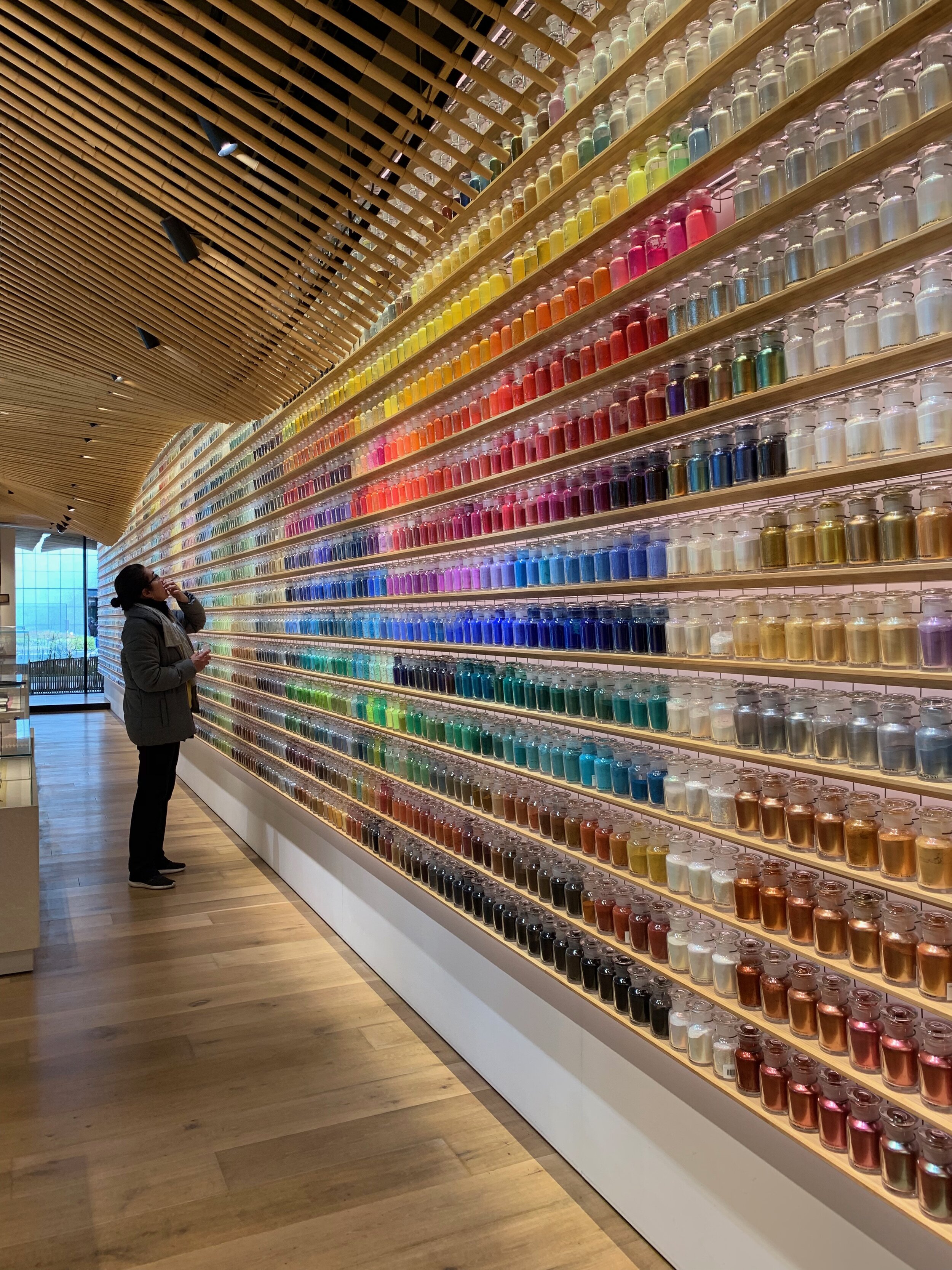 What color??? A "little" undecided at Pigment Art store in Tokyo, Japan- April 2019