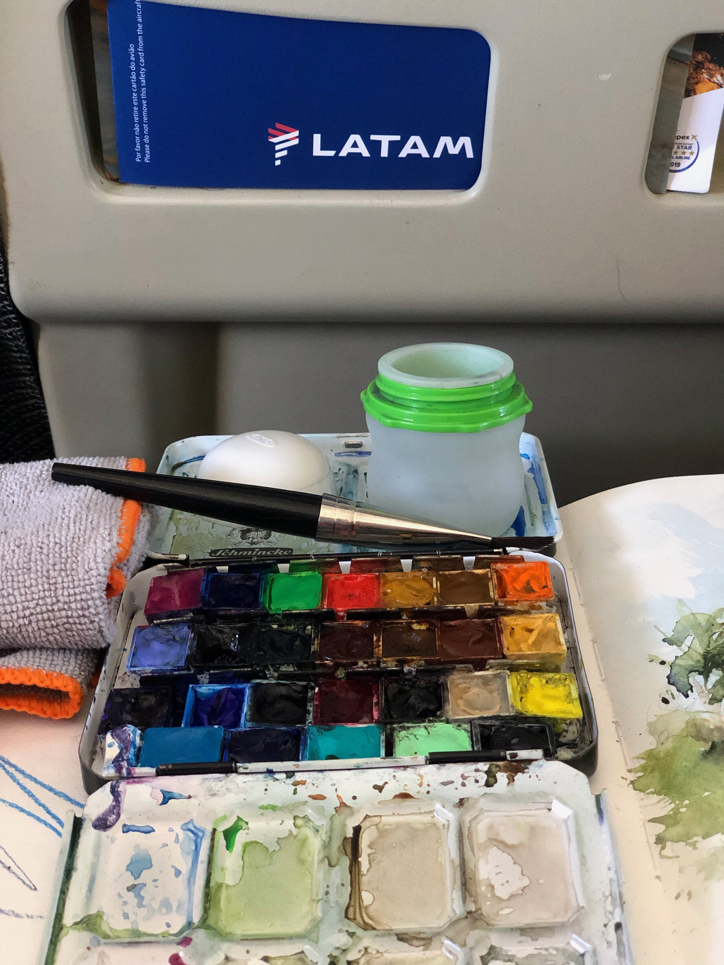 Travel journaling during flights