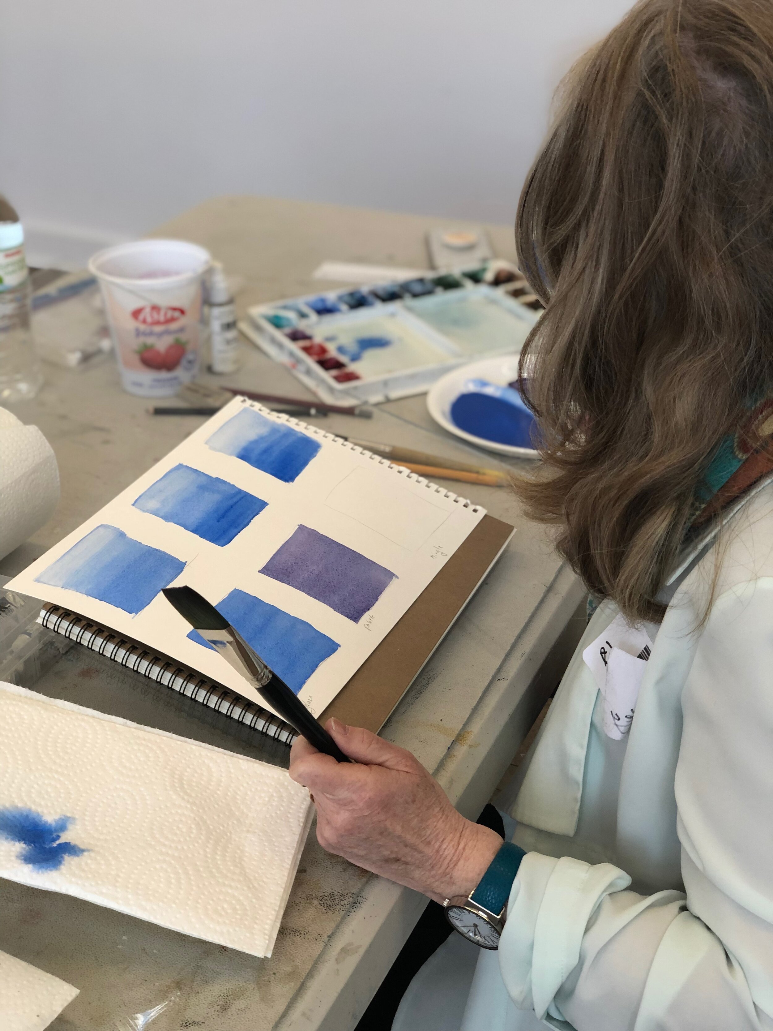 Conducting a workshop at Grand Marais Art Colony, MN May 2019