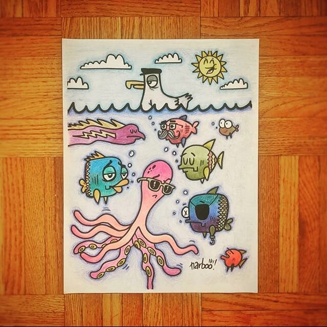 Wavy @narboo by @julieannmacd spotted! #StayInsideTheLinesSEA .
.
.
#coloringpages #narboo #wegotthisseattle #stayinside #freeart #seattle #seattleartist #freecoloringpage #freecoloringpages