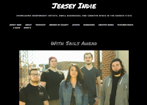 With Sails Ahead featured on Jersey Indie