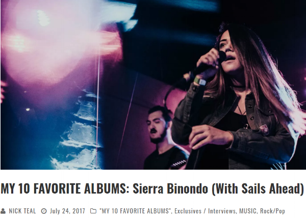 Sierra Shares Her Top 10 Albums with Teal Cheese