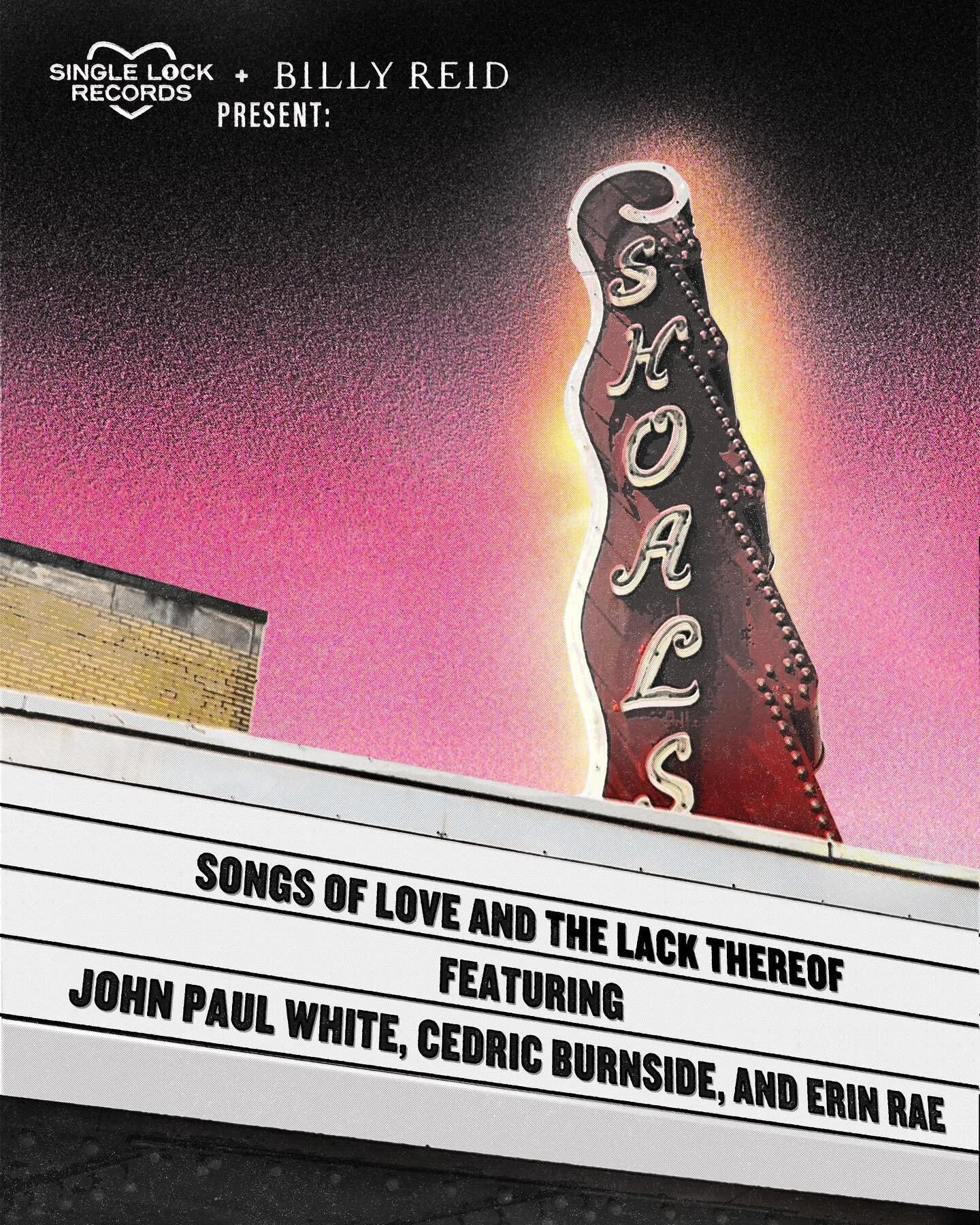 I&rsquo;m very excited to announce a special Valentine&rsquo;s Day livestream concert, Songs of Love and the Lack Thereof. Join me and my friends @cedric.burnside and @erinraemusic as we perform live from the @shoalscommunitytheatre. Tickets, meet &a