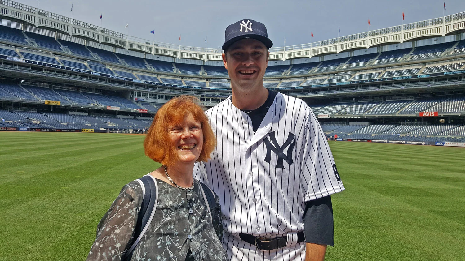 Andrew Miller on June 26, at the Canon Photo Day at Yankee Stadium . The highlight of my year.
