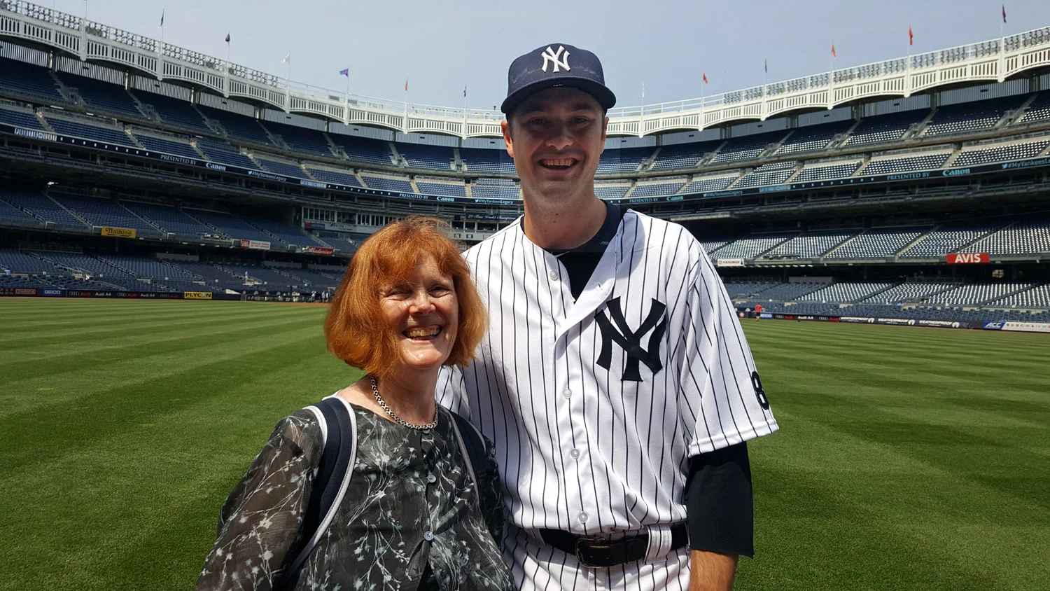 Andrew Miller on June 26, at the Canon Photo Day at Yankee Stadium . The highlight of my year.