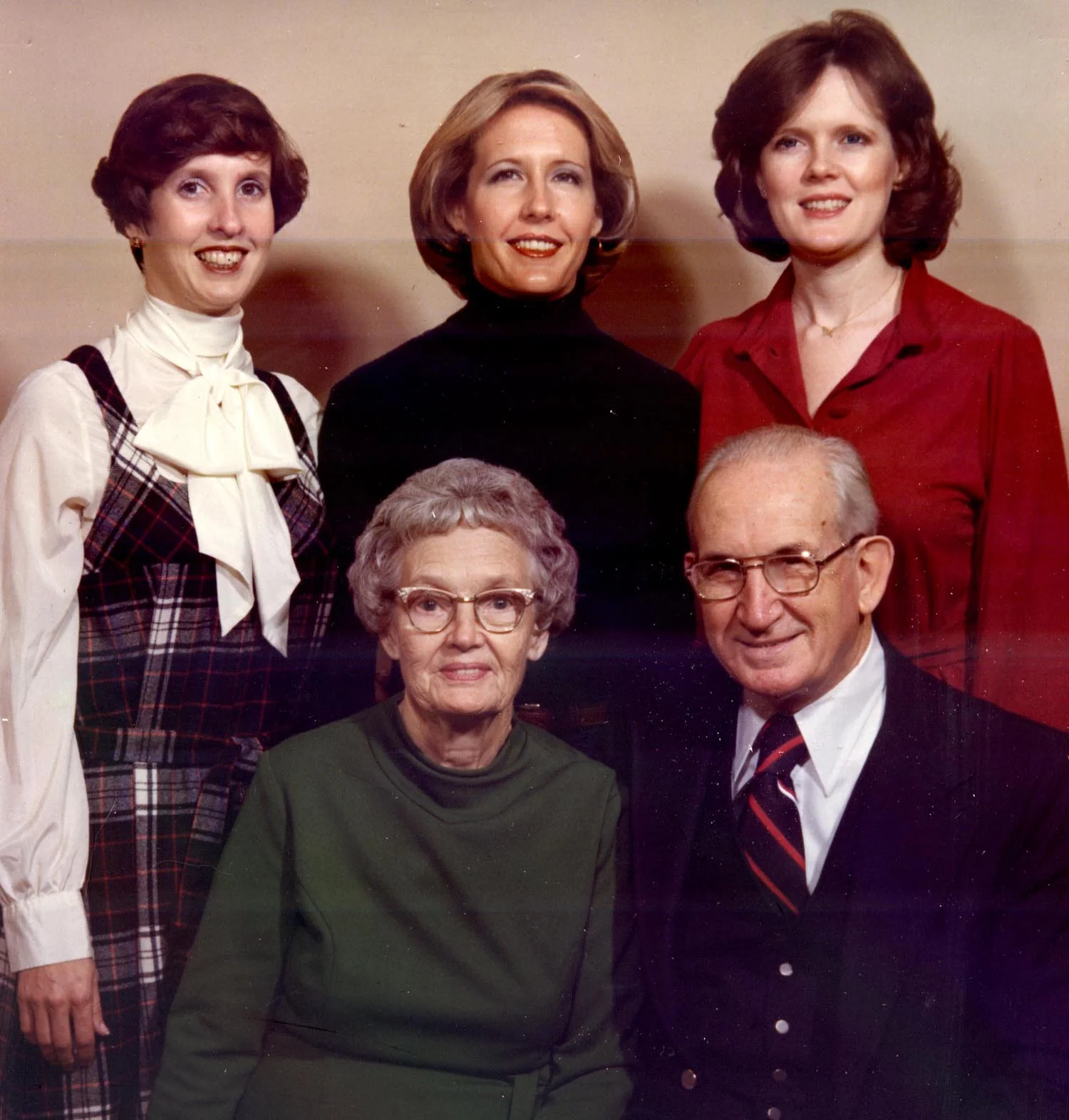Clockwise, from upper left: Kathleen, Rebecca, Susan, William R. and Isabel Kirby, 1978