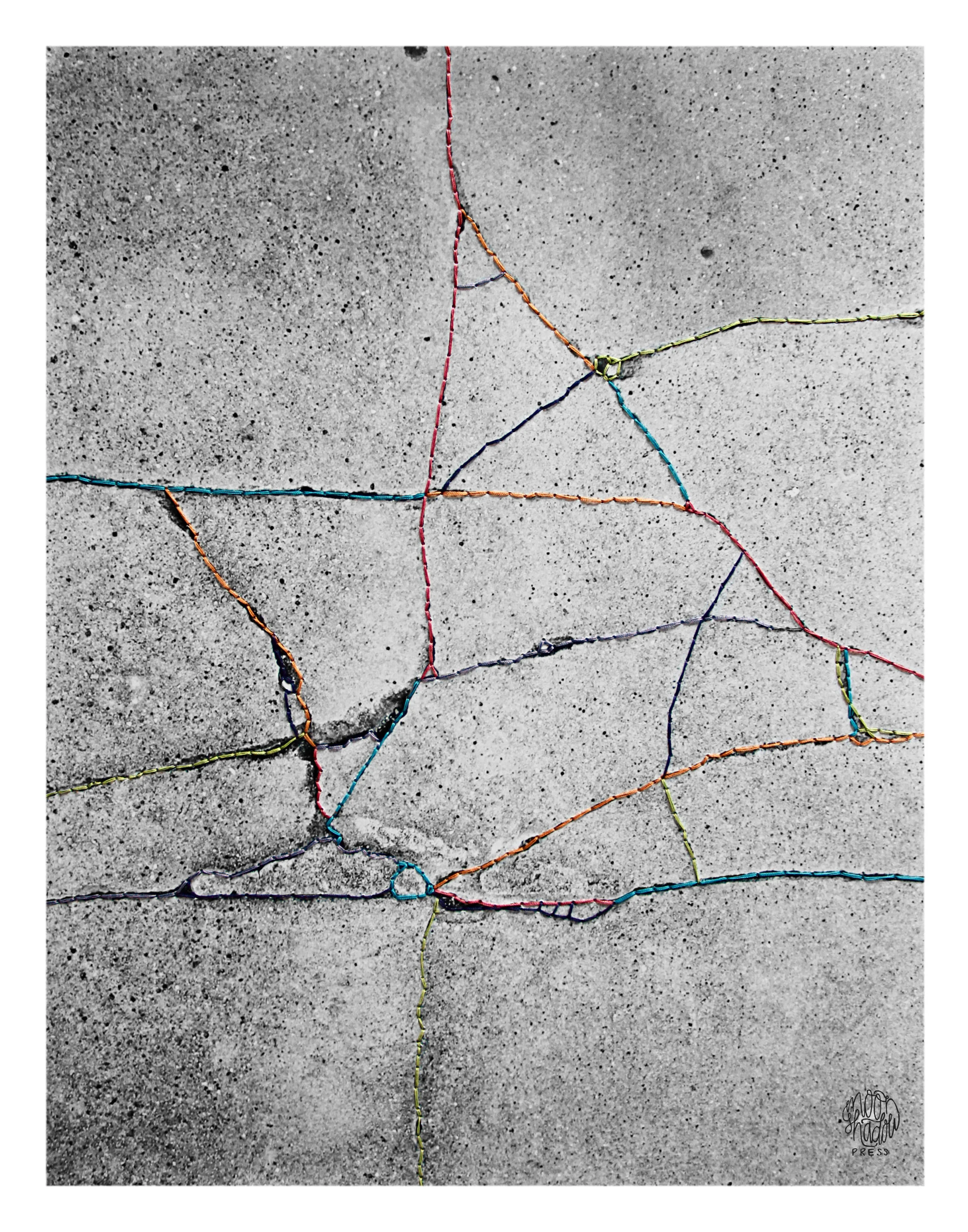 Thought Clouds VI/Where Creativity Pools: Cracks II