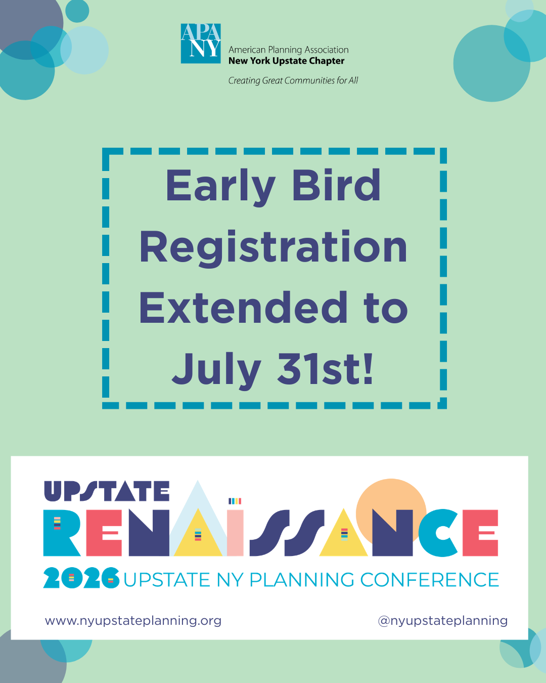 APA NYU Annual Conference Early Bird Deadline Extended!