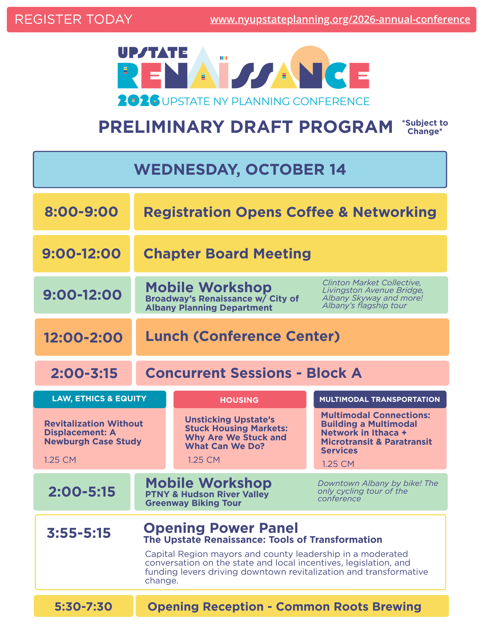 Conference Draft Agenda Announced