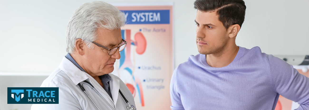 A nephrology doctor speaking with a patient