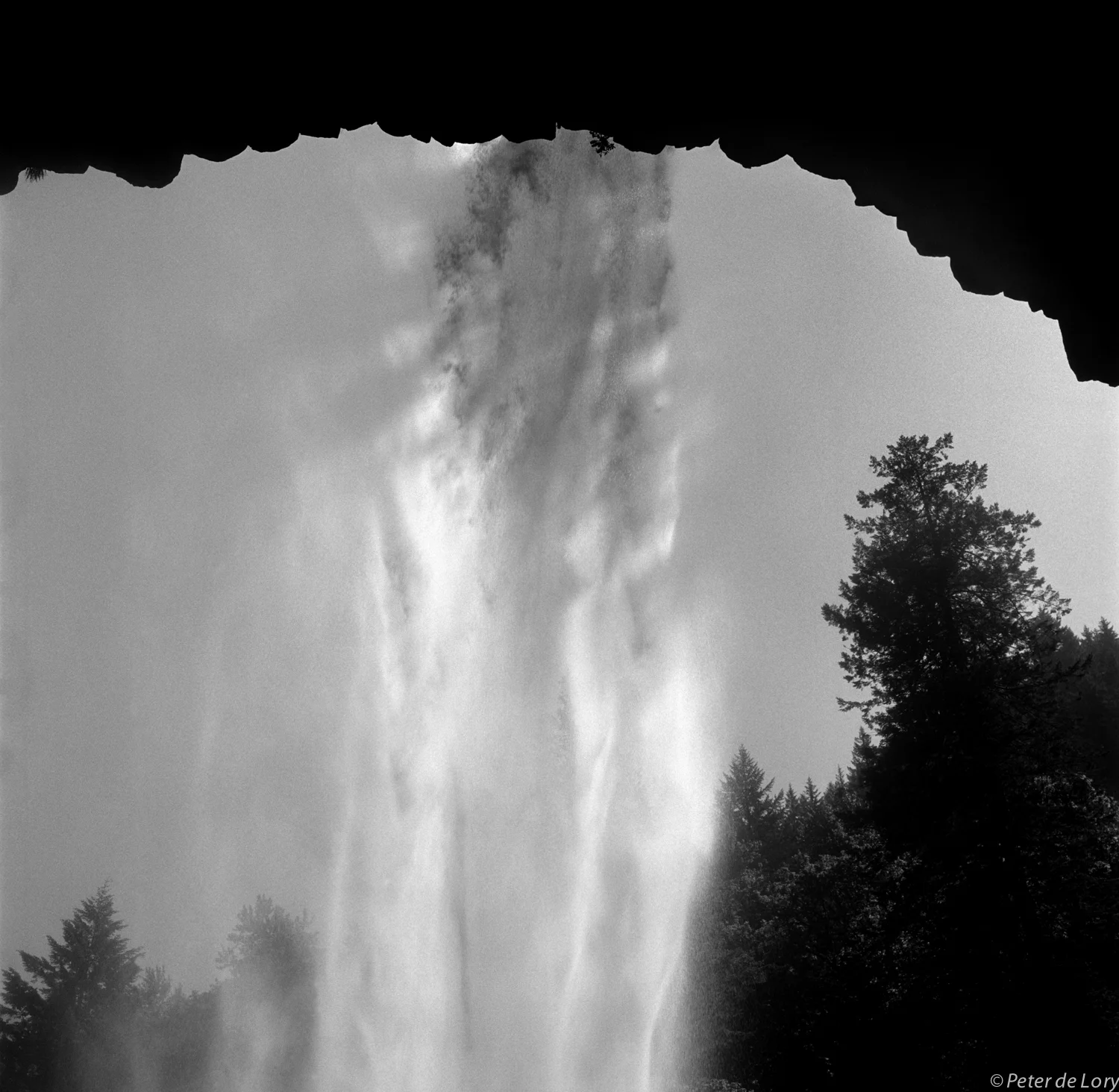 Under Latourell Falls, Columbia River Gorge, OR 249 ft. plunge, 2009