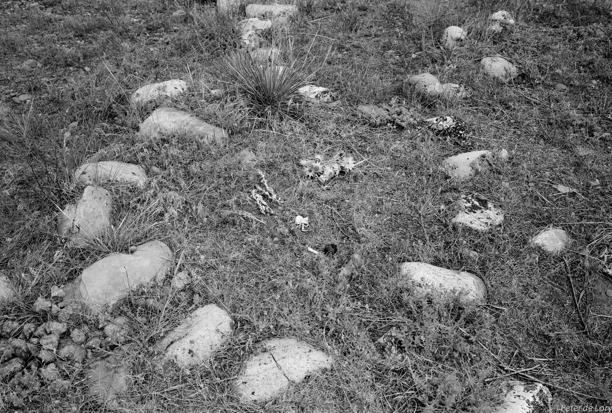 Offering, Stone Circle Prayer Site, Ft. Smith, MT, 1994