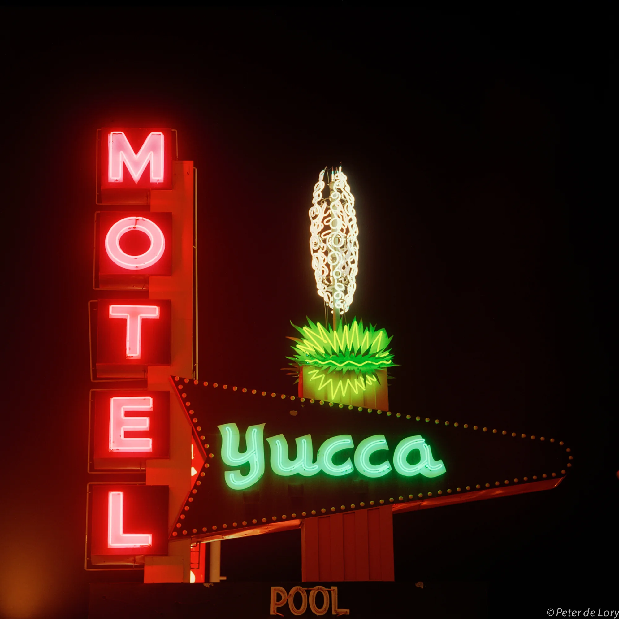 Yucca Motel, (night), Las Vegas, NV, 1992