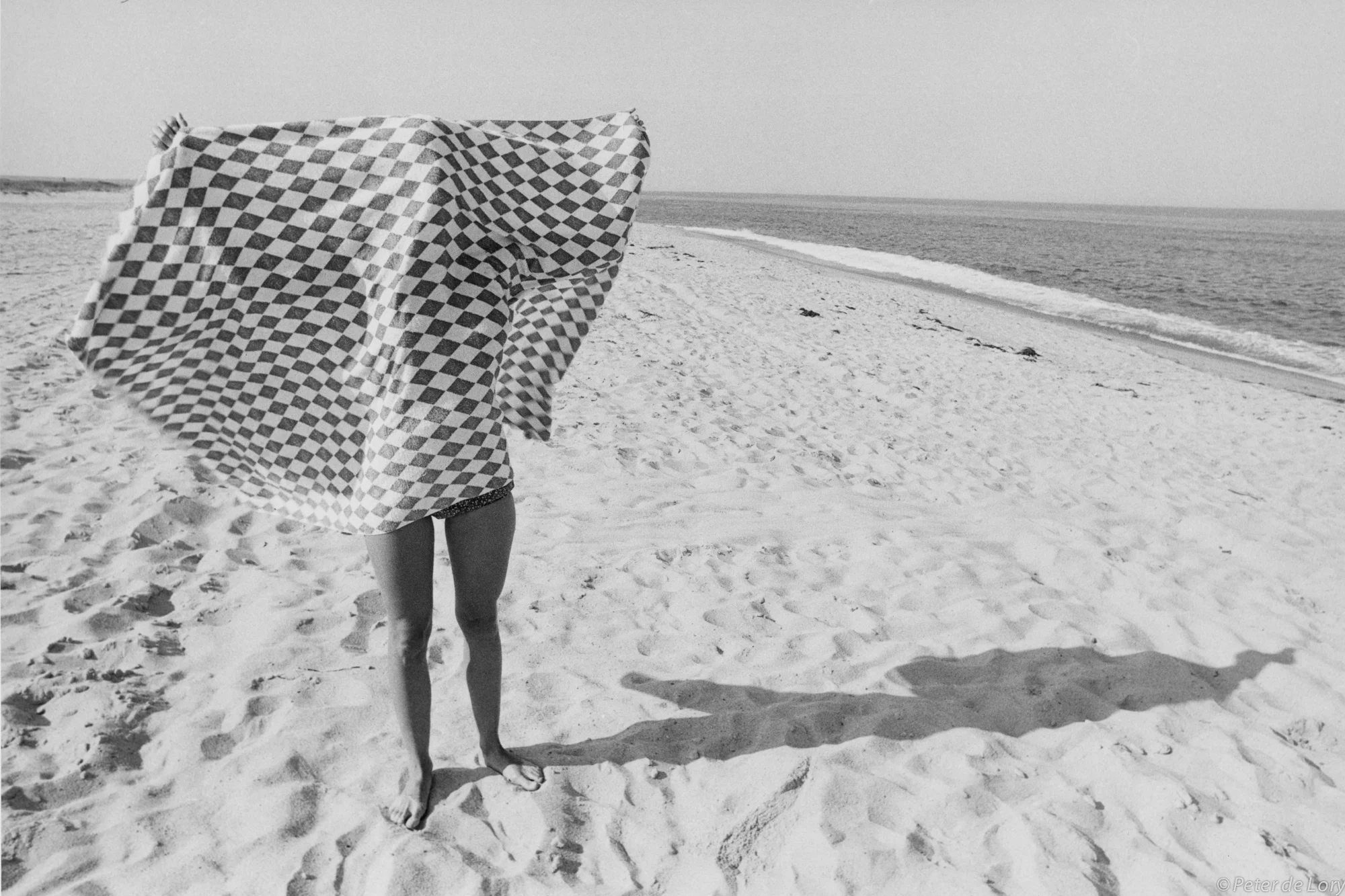 Andy in the Wind, Nauset Beach Orleans, 1973