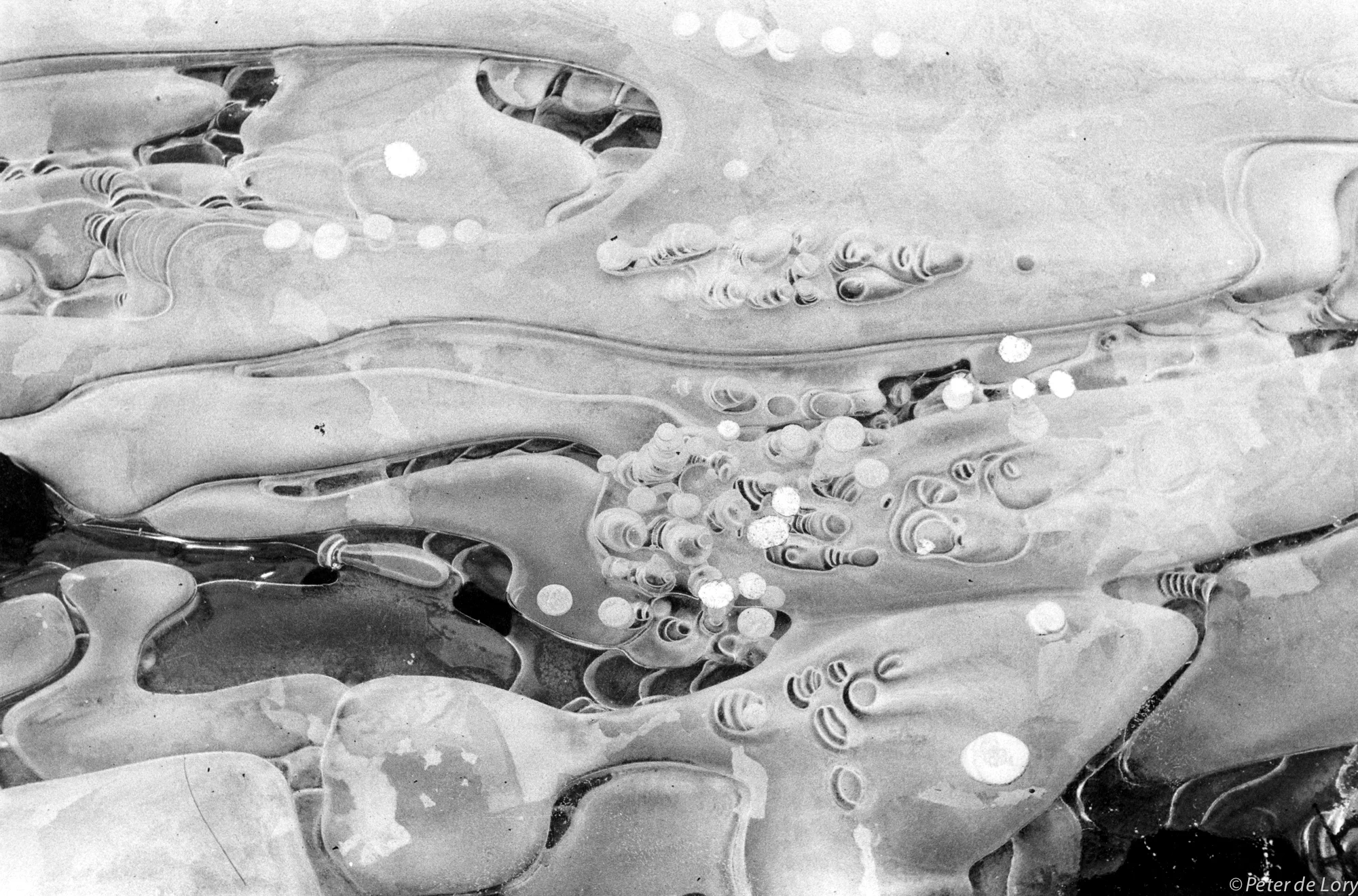 Under Stream Ice, Weston, MA, 1973