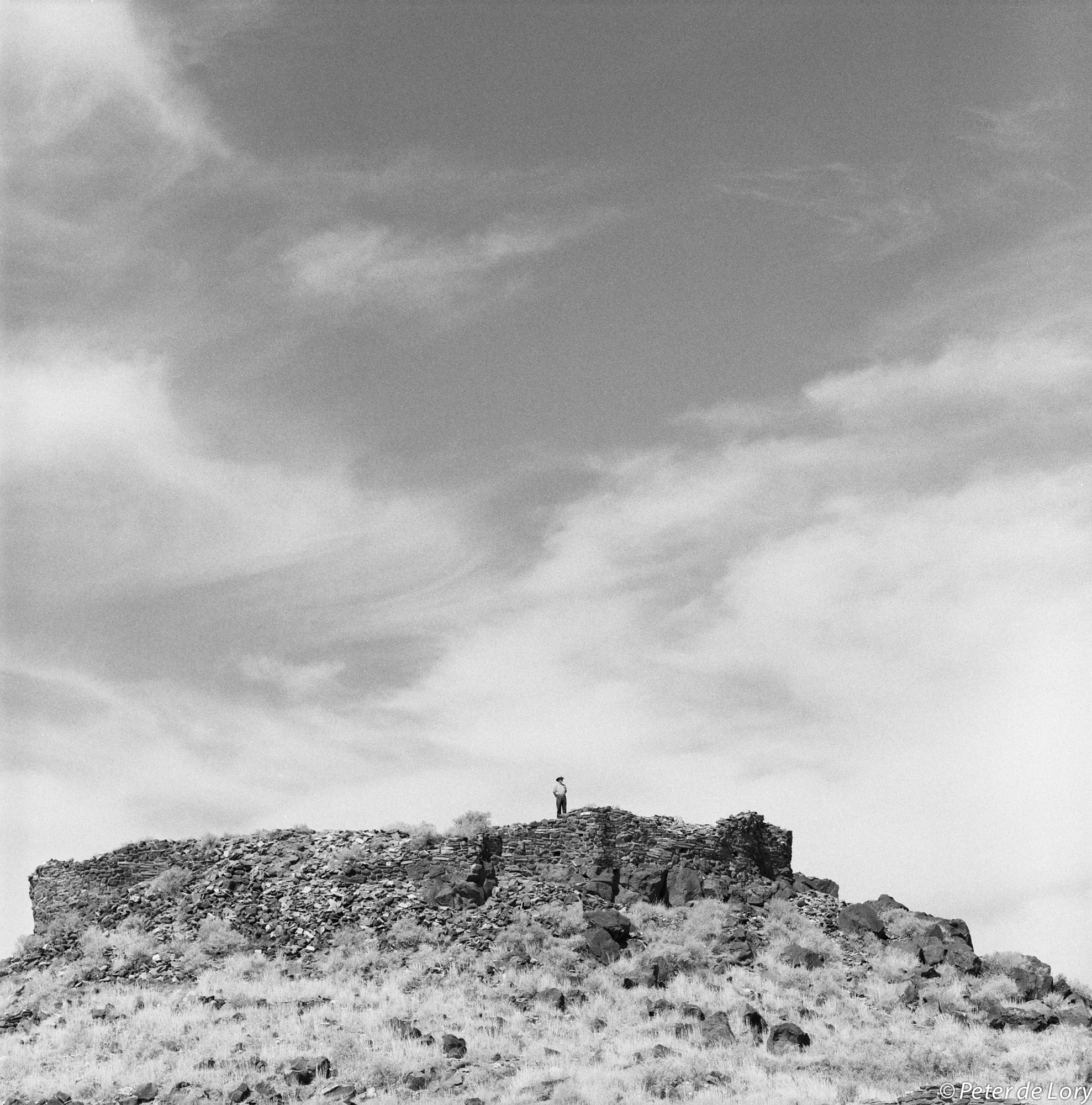 Man on top of a Ruin, Utah, 2000