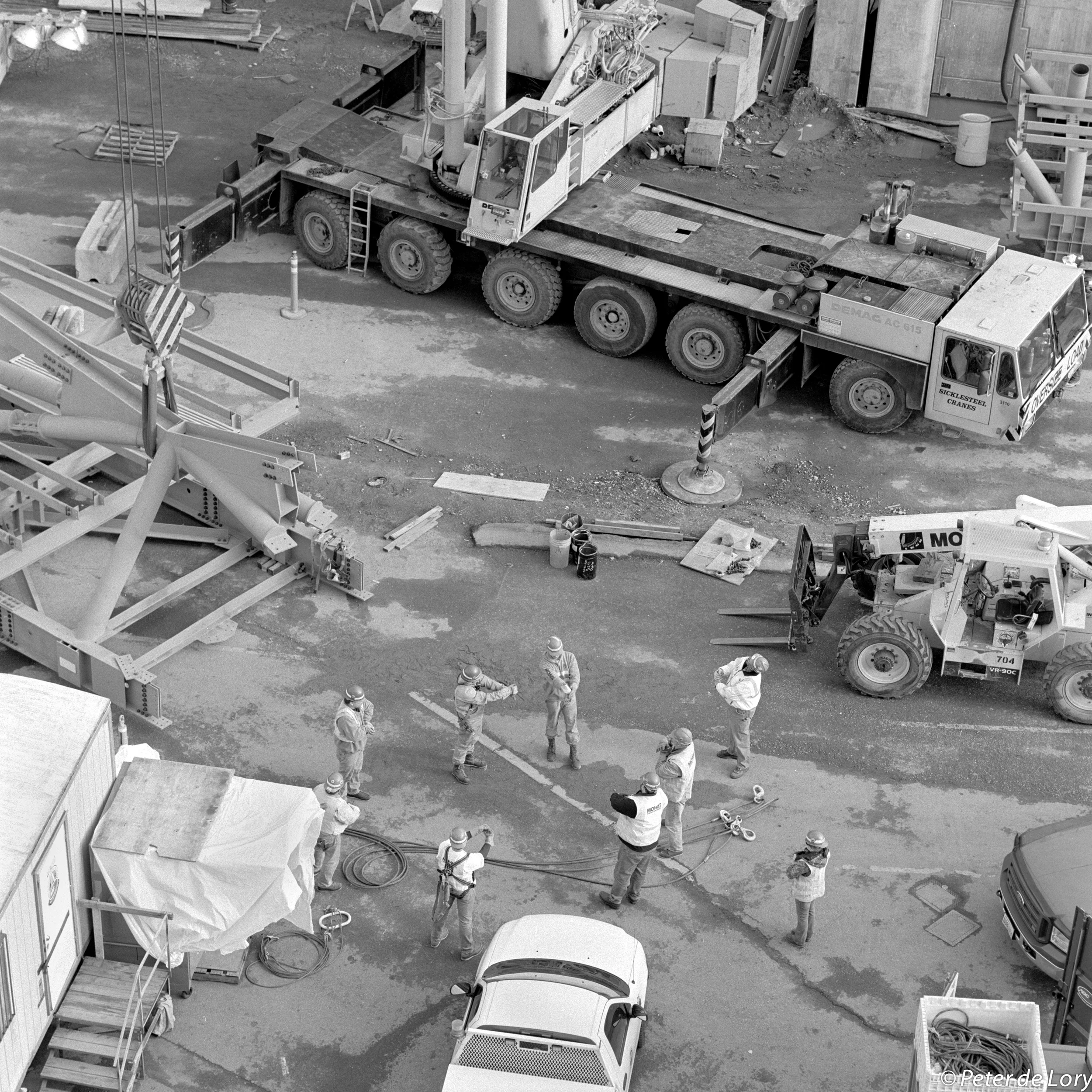 Airport Construction Crew Stretching, 2.23.08