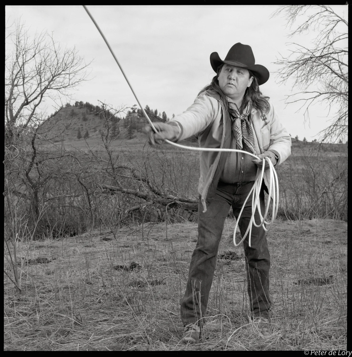 Henry Real Bird, roping