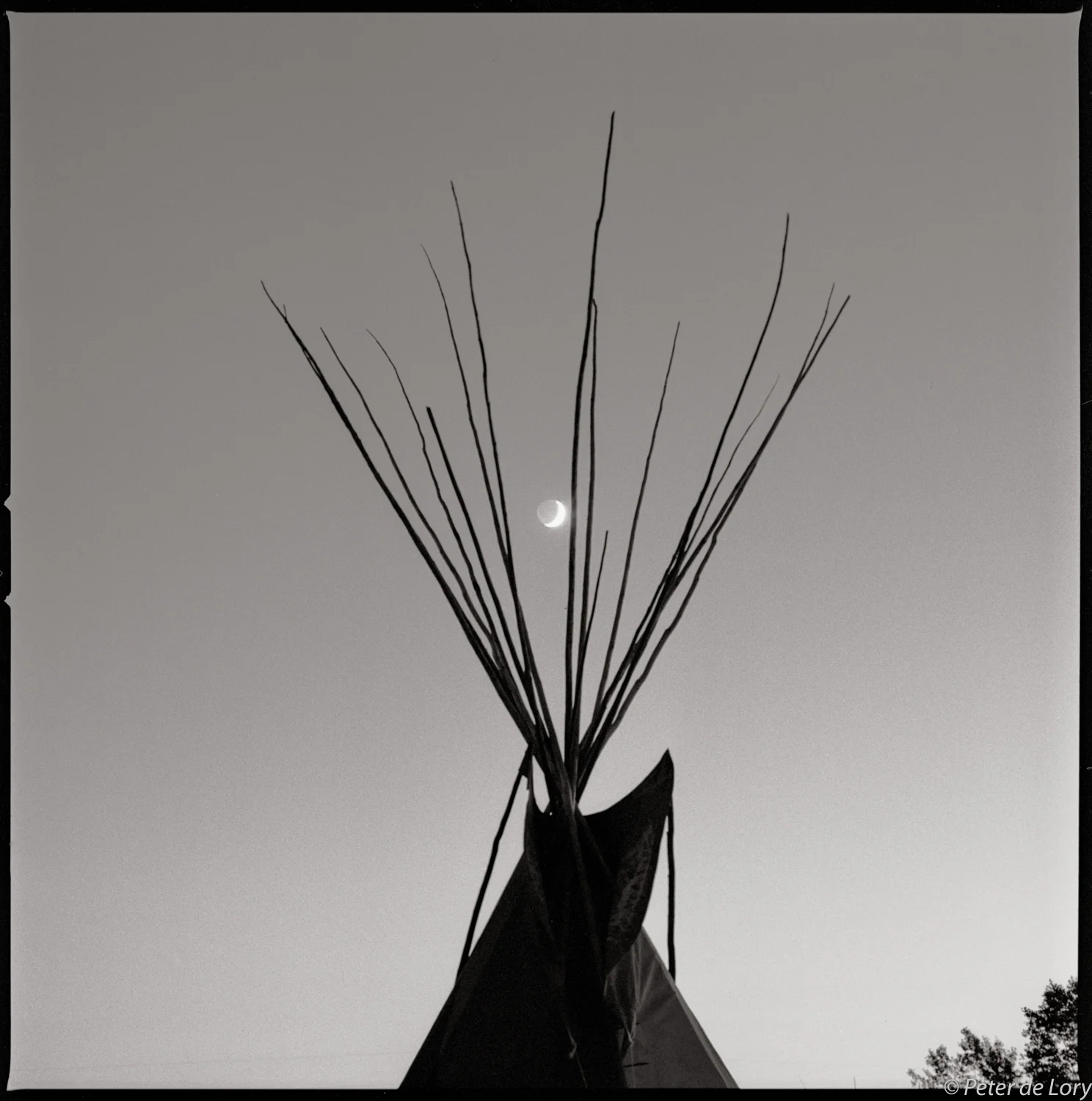 Crow Tipi at twighlight