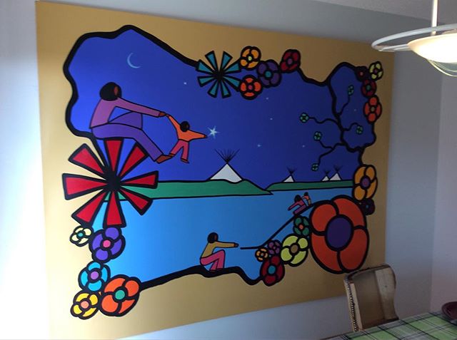 This is the same piece before, the outside border color was not the original color but a brighter orange, the sky, land and water were completely overhauled. I also created more stars to enlighten.