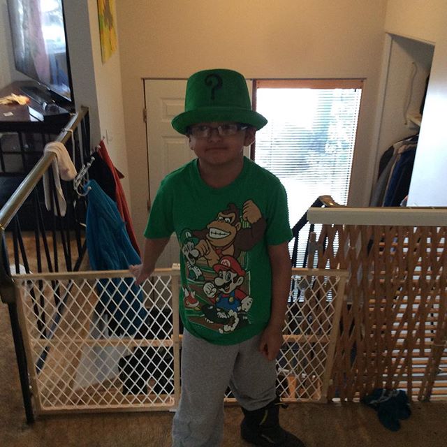 Raymond ready for St.Patricks day at school.